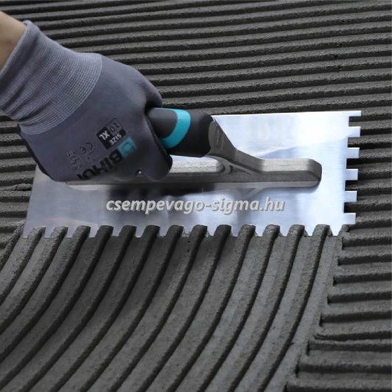 BIHUI Fogazott Glettvas rozsdamentes acélból 320x120x 6 mm-es